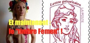 La fundadora de FEMEN, sirvió de  modelo de Marianne en Francia.