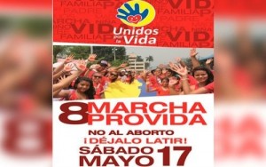 Marcha por la vida en Colombia este 17 de mayo.